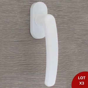 Poignée de fenêtre oscillo-battante PVC laqué blanc RAL 9016