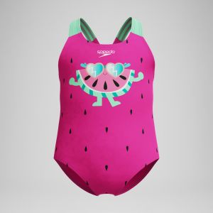 Speedo Maillot de bain Bébé Fille Learn to Swim imprimé rose