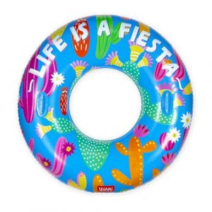 Legami Donut Gonflable pour Piscine, Maxi Donut Gonflable pour Enfants et Adultes, Plage Gonflable, supporte jusqu'à 80 Kg, en Forme de Sauveur, Diamètre 102 cm, Cactus