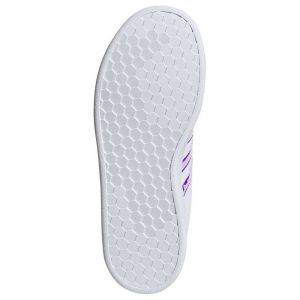 Adidas Grand Court K, Chaussure de Tennis Mixte Enfant, FTWR Blanc/FTWR Blanc/Gris Dash, 31.5 EU