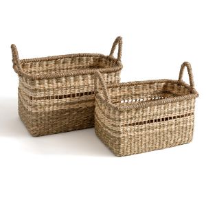 Lot 2 paniers avec anses rbier, Sola Naturel Taille Taille Unique