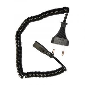 Rallonge &eacute;lectrique - Braun-Philips - 1,8m - Torsad&eacute;e - Noir - Utilisation int&eacute;rieure