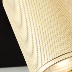 Brilliant AG Lampe Marty led spot mural sable noir/or mat or 1x GU10, 10 w, ampoule led incluse et remplaçable