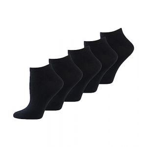 Nur Die Damen Sneaker Socken Classic 5er Chaussettes, Opaque, Schwarz (Schwarz 940), 35/38 (Lot de 5) Femme