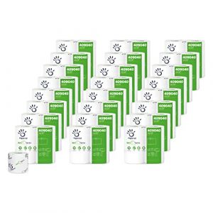 Papernet Bio Tech - Papier Hygiénique (409040), 24 Paquets de 4 Rouleaux en Cellulose Pure et Longueur de 27,5 m, 2 épaisseurs, 250 Feuilles par Rouleau