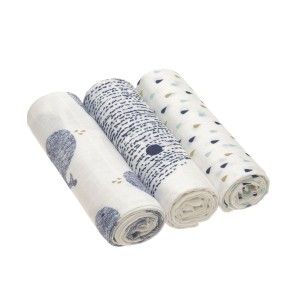 Image de Lässig Lange divinement doux little water baleine (3 pcs) 80x80 cm