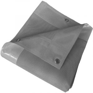 TECPLAST Toile Pergola Micro-Perforée 3x6 m Grise - Garantie 5 ans - MP460PR - Bâche PVC perméable - Made in France