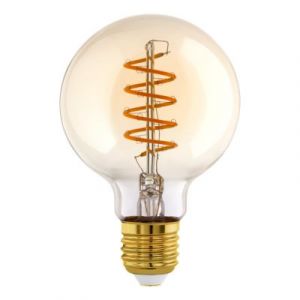 Eglo Lampe LED E27 &agrave; intensit&eacute; variable, ampoule globe vintage spirale, &eacute;clairage r&eacute;tro, 8 watts (&eacute;quivalent &agrave; 60 watts), 806 lumens, blanc chaud, 2700 K, Edison G95, &Oslash; 9,5 cm