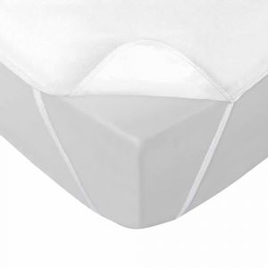 Douceur d'int&eacute;rieur, Al&egrave;se Imperm&eacute;able avec Elastiques (180 x 200 cm) Shelly Aa Blanc, Eponge TPU Anti-Acariens