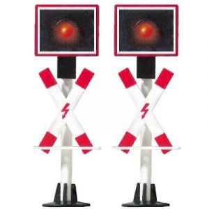 Busch ENVIRONNEMENT - BUE5903 - MOD&Eacute;LISME FERROVIAIRE - 2 FEUX DE SIGNALISATION