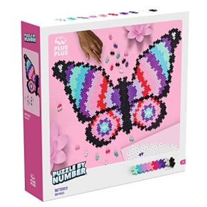 Image de Puzzle PLUS PLUS 2D Papillon par Chiffres - Jeux pour Enfants - 800 Pièces - Assemblage sans colle