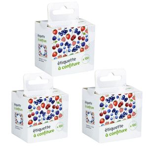 300 étiquettes à confiture - Motifs fruits rouges - Youdoit