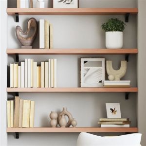 VidaXL Étagère Murale, Dessus de Table avec Bord Vivant, Tablette Suspendue Flottante, Rustique, Marron Clair Bois Chêne Massif Traité