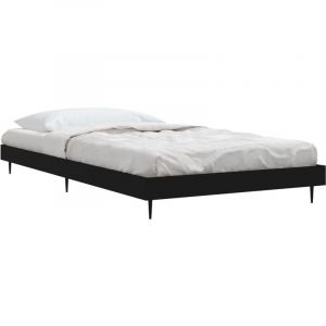 VidaXL Cadre de lit noir 90x190 cm bois d'ingénierie 832302