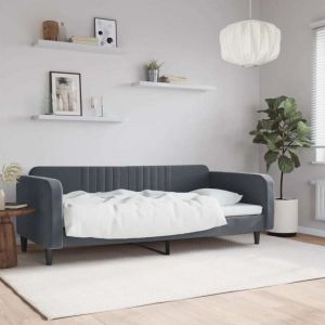 VidaXL Lit de repos sans matelas gris fonc&eacute; 100x200 cm velours