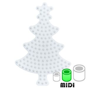 Hama Plaque pour perles Midi - Sapin de Noël - 10,7 x 7,4 cm