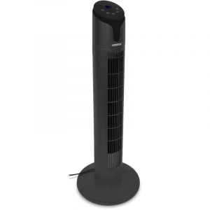 VONROC Luxury Fan - Ventilateur de tour - hauteur 86 cm - télécommande incluse - 3 vitesses - fonction swing - minuterie de 15 heures - noir