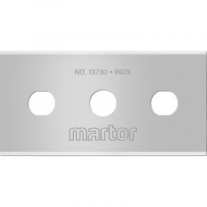 MARTOR 10 x lames industrielles, lames de rechange cutter, couteau de s&eacute;curit&eacute;, 22 mm, tranchantes, Dans distributeur, utilisables 4 fois, n&deg; 13730