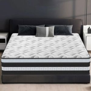 Matelas 160x200 cm - &eacute;p 25 cm - Mousse &agrave; m&eacute;moire de forme - Antibact&eacute;rien et anti-acariens - Certifi&eacute; Oeko-Tex - Ressorts ensach&eacute;s