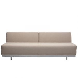 Canap&eacute; convertible 2 places en coton beige