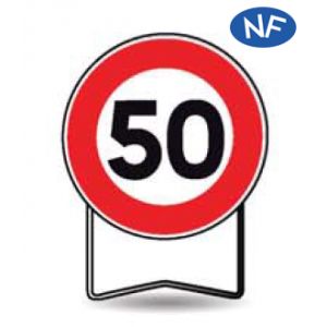 Taliaplast 524413 - Panneau signalisation prescription b14 interdit +50km/h t1 650mm