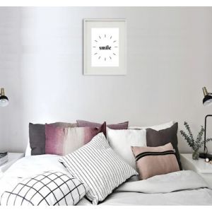Shot Cadre Photo Smile 30x40cm avec P e Partout Tableau Bois Verre (BLANC)