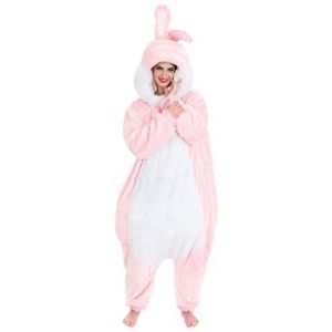 Chaks C1091164 - D&eacute;guisement peluche big lapin rose rembourr&eacute;