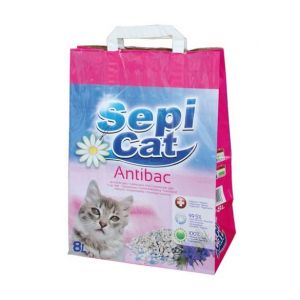 SepiCat Litière - Parfumée et antibactérienne - 8 L - Pour chat