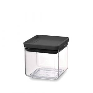 Brabantia 122309 - Bocal carré 0.7 litre, Couvercle Gris Foncé