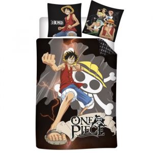 Image de Home One Piece - Parure de Lit Manga 1 place, Housse de couette 140x200 cm, une Taie d’oreiller 63x63 cm