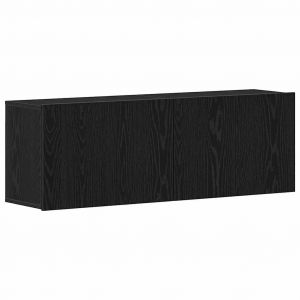 VidaXL Meubles Tv 2 Pi&egrave;ces Ch&ecirc;ne Noir 120 X 30 X 41 Cm Bois D'ing&eacute;nierie