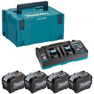 Makita 1910A8-3 Energy XGT 40 V 4x8.0 Ah kit avec chargeur rapide double