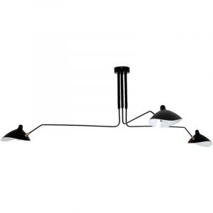 Toolight - lampe suspendue APP569-3C 3-BRAS noir 3-POINTS de lumière E27 150X150X60CM - noir