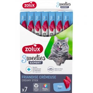 Zolux Friandise pour chat cr&eacute;meuse au thon Sweeties (x7)