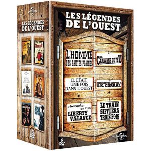 Coffret L&eacute;gendes de l'Ouest :  L'homme des Hautes Plaines + La Caravane de Feu + Il Etait une Fois dans l'Ouest + R&egrave;glements de Comptes &agrave; O.K. Corral + L'Homme Qui Tua Liberty Valance + Le Train Siffera Trois Fois
