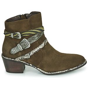 Bottines Regard NAPOLI V3 VELOURS MILITARE Kaki - Taille 36,37,38,39,40