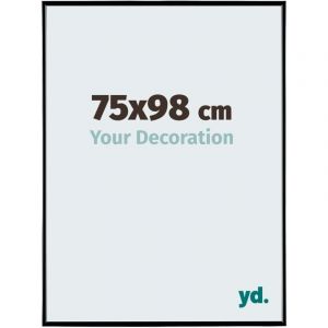 Your Decoration - 75x98 cm - Cadre Photo en Plastique Avec Verre acrylique - Anti-Reflet - Excellente Qualité - Noir Brillant - Cadre Decoration