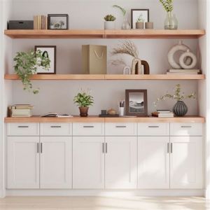 VidaXL Étagère Murale, Dessus de Table avec Bord Vivant, Tablette Suspendue Flottante, Rustique, Marron Clair Bois Chêne Massif Traité
