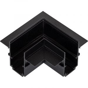 Raccord En L Horizontal Pour Rail Magnétique Monophasé Encastré 20mm Noir 77 Mm