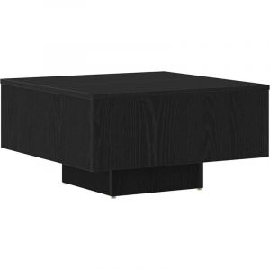 VidaXL Table basse Ch&ecirc;ne noir 60 x 60 x 31,5 cm Bois d'ing&eacute;nierie