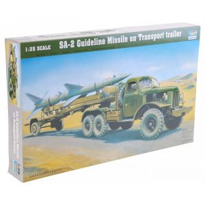 Trumpeter Maquette militaire - Missile guideline SA-2 sur remorque de transport-