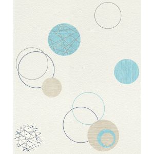 Rasch Vei motif planete blanc aqua