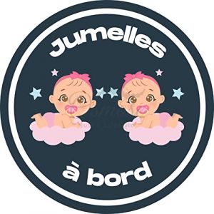 Autocollant Bébé à bord - Bébés Jumelles à bord