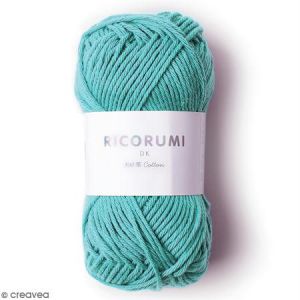 Rico Design Fil à crocheter en coton - Ricorumi - Turquoise - 25 g