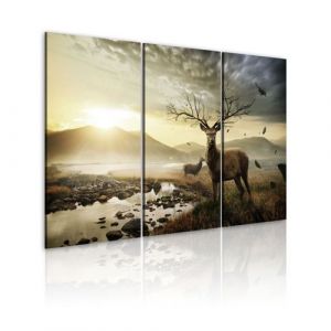 Image de Artgeist Tableau - Cerfs avec un bois 120x80