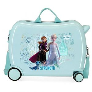 Frozen La Reine des Neiges Find Your Strenght Valise Enfant Bleu 50x38x20 cms Rigide ABS Serrure à combinaison 38L 2,1Kgs 4 roues Bagage à main