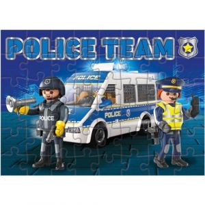 DOHE Educa Puzzle pour Enfant pièces, 65012, Playmobil Police Team, 48 Piezas