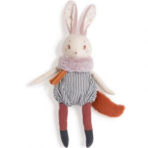 Moulin roty Grand lapin Plume Après la pluie 44 cm Multicolore