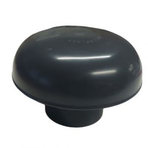 Jardiboutique Chapeau de ventilation &Oslash; 80 mm Ardoise avec Moustiquaire Gris