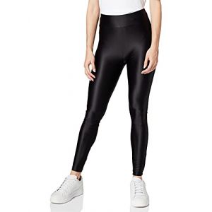 Image de Urban classics Ladies Highwaist Shiny Metalic Leggings Pantalons, Noir, XXXL Femme